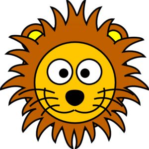 Double lion head clipart