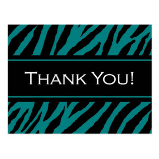 Teal Zebra Postcards | Zazzle