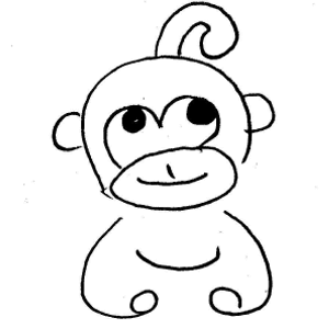 Monkey black and white black and white pictures of monkeys clipart ...