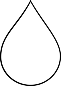 Drop of water clipart black and white