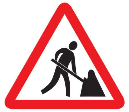 Clipart road signs being a man