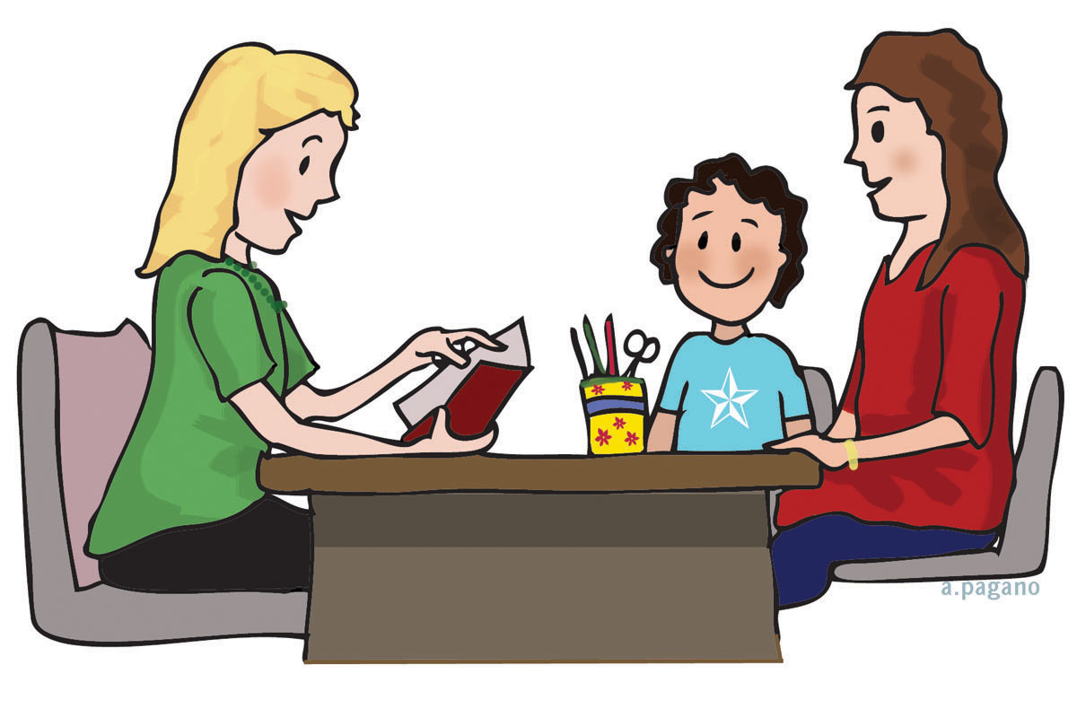 Parent teacher student clipart