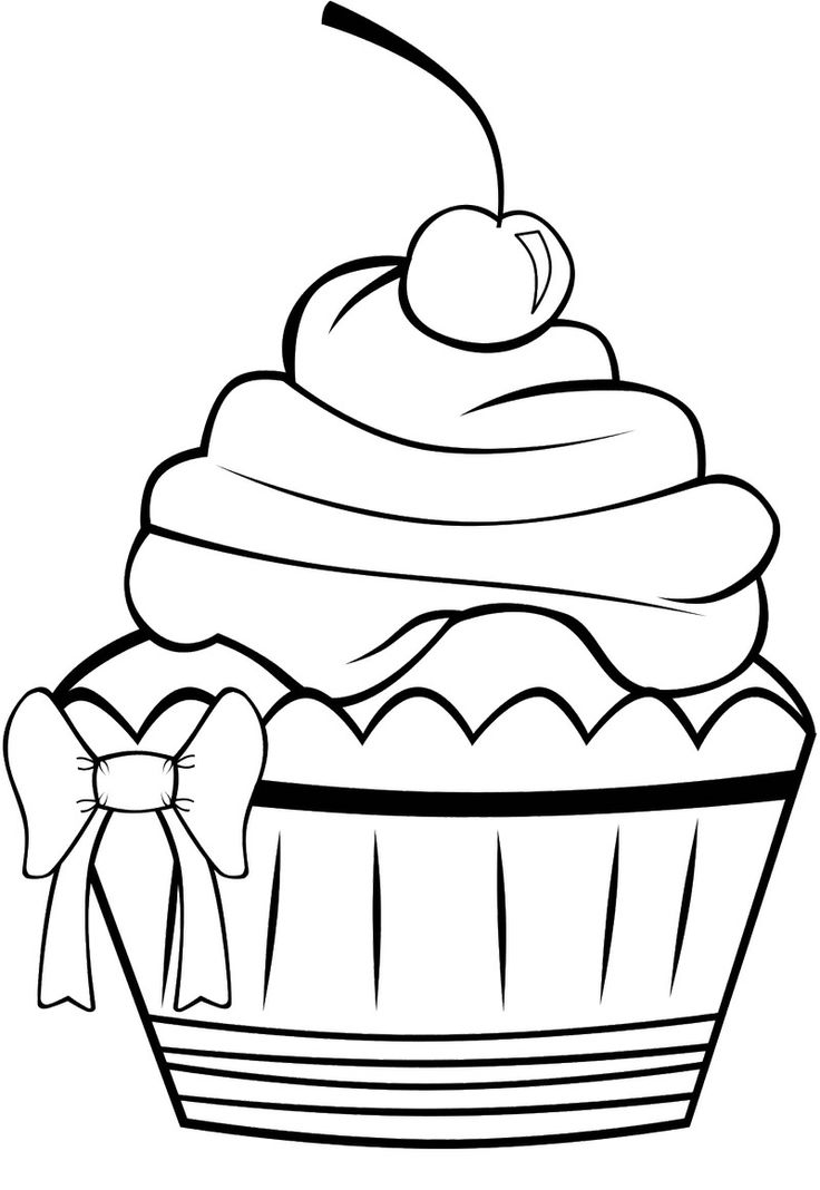 Cupcake Line Drawing | Free Download Clip Art | Free Clip Art | on ...