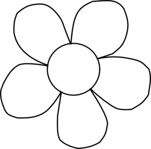 Black And White Daisy Clipart