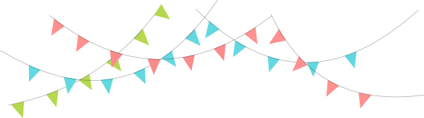 Triangle flag banners clipart