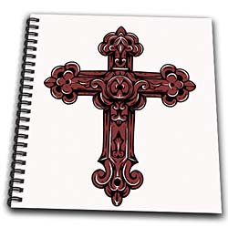 Rose Colored Decorative Religious Cross - Drawing Book ...
