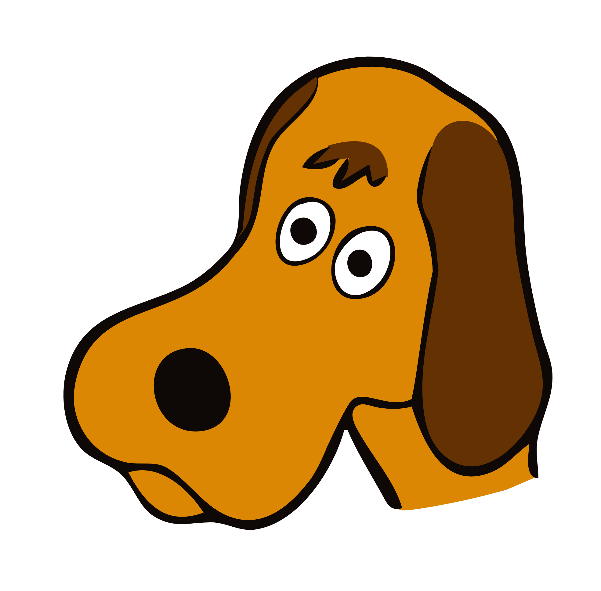 Clip Art: Dog Farbe Drawn Dog Redonkulous ...