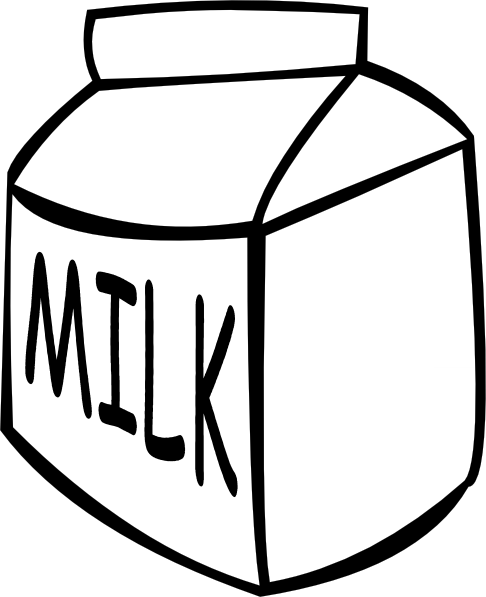 Milk (b And W) Clip Art - vector clip art online ...