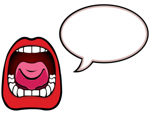 Open Mouth With Speech Bubble Illustration Vector - AI - Free ...