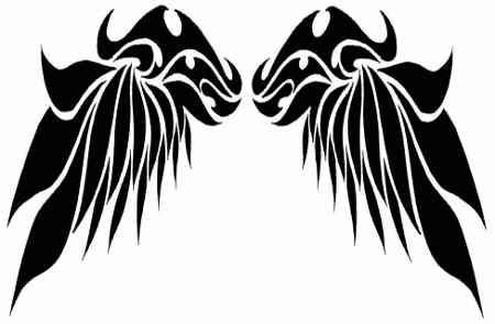 Simple Angel Wings Tattoo - ClipArt Best