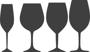 Dark Gray Wine Glasses Clip Art - vector clip art ...