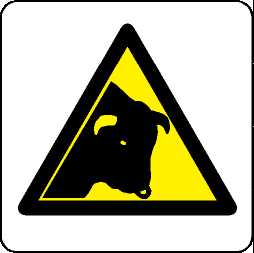 Beware of Bull signs