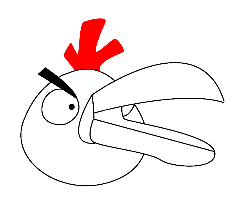 How To Draw Angry Birds, Boomerang Bird | Draw Central