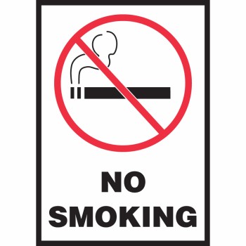 No Smoking Hazard Warning Label with Symbol - SGN459 | New Pig