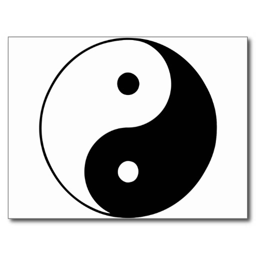 Yin Yang Ying Taoismus-Zeichen-Chinese Taijitu Sch Postkarten von ...