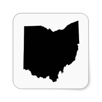 Ohio Outline Stickers, Ohio Outline Sticker Designs