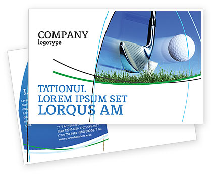 Slight Bump In Golf Postcard Template in Microsoft Word, Adobe ...