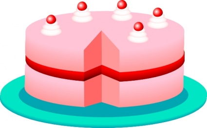 Pink_cake clip art vector, free vector images