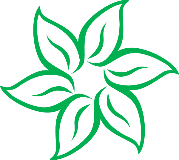 Cartoon Green Flower