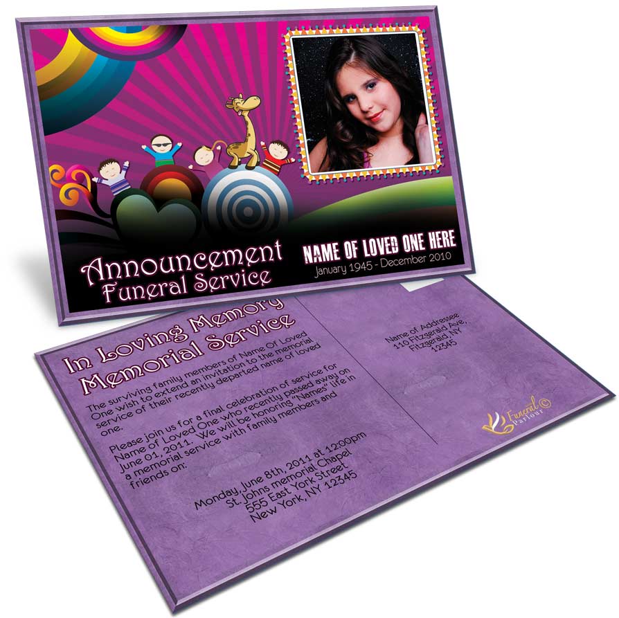 Kids 02 2 Page Grad Fold Funeral Program Templates Complete ...