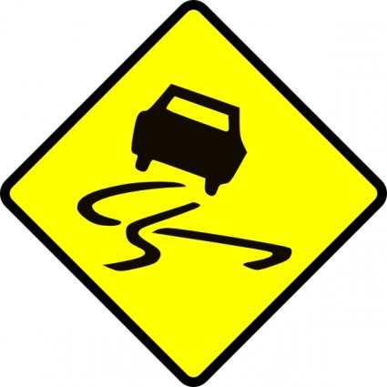 Road Sign For Slippery Road - ClipArt Best