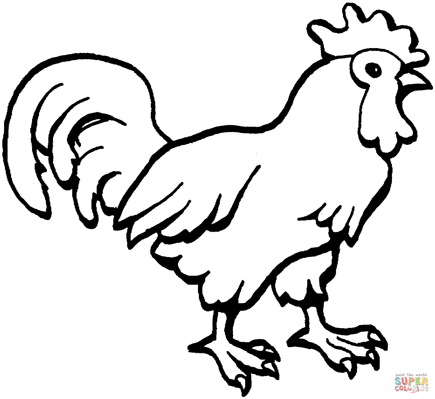 Курица раскраска