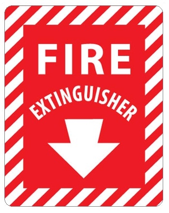 FIRE EXTINGUISHER, Arrow Signs