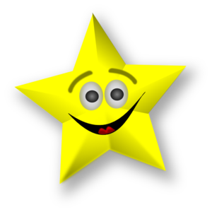 Smiley stars clipart