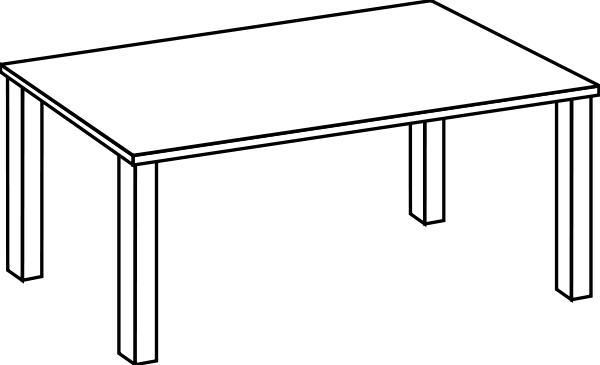 Table Clip Art Black And White - Free Clipart Images