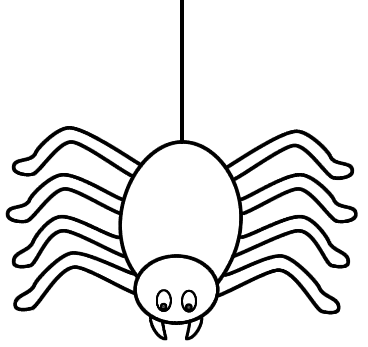 Spider Outline - AZ Coloring Pages