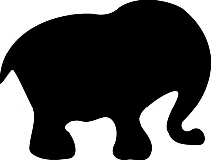 Siluet Gajah Kartun-vektor Clip Art-vektor Gratis Download Gratis