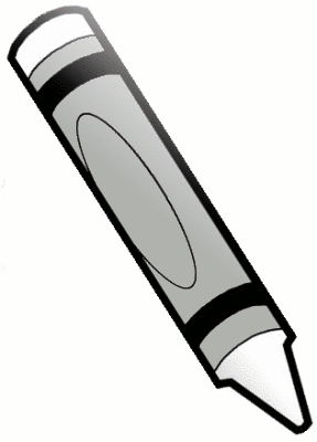 Crayon Clip Art Black And White - Free Clipart Images