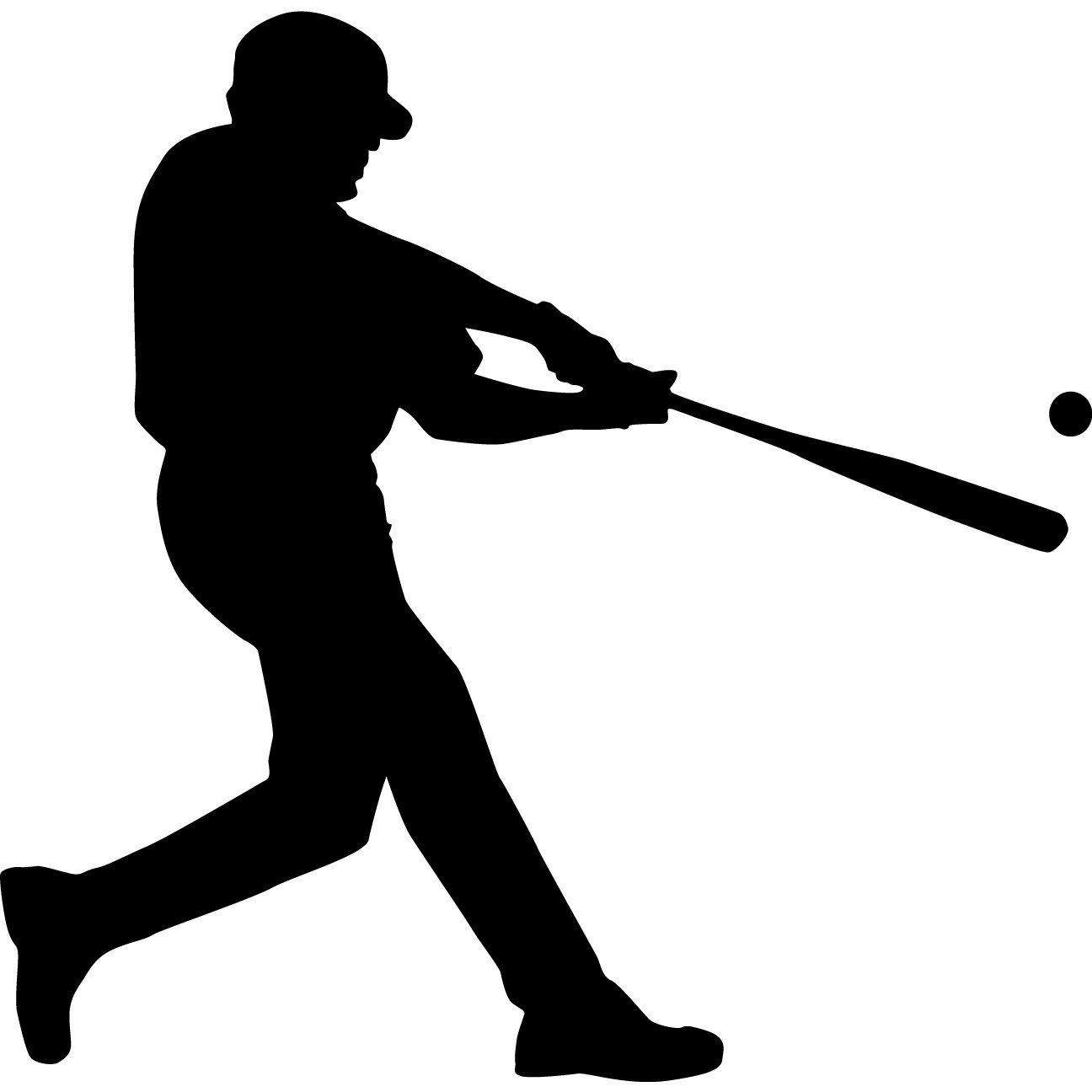Baseball Player Silhouette Clip Art Image​
