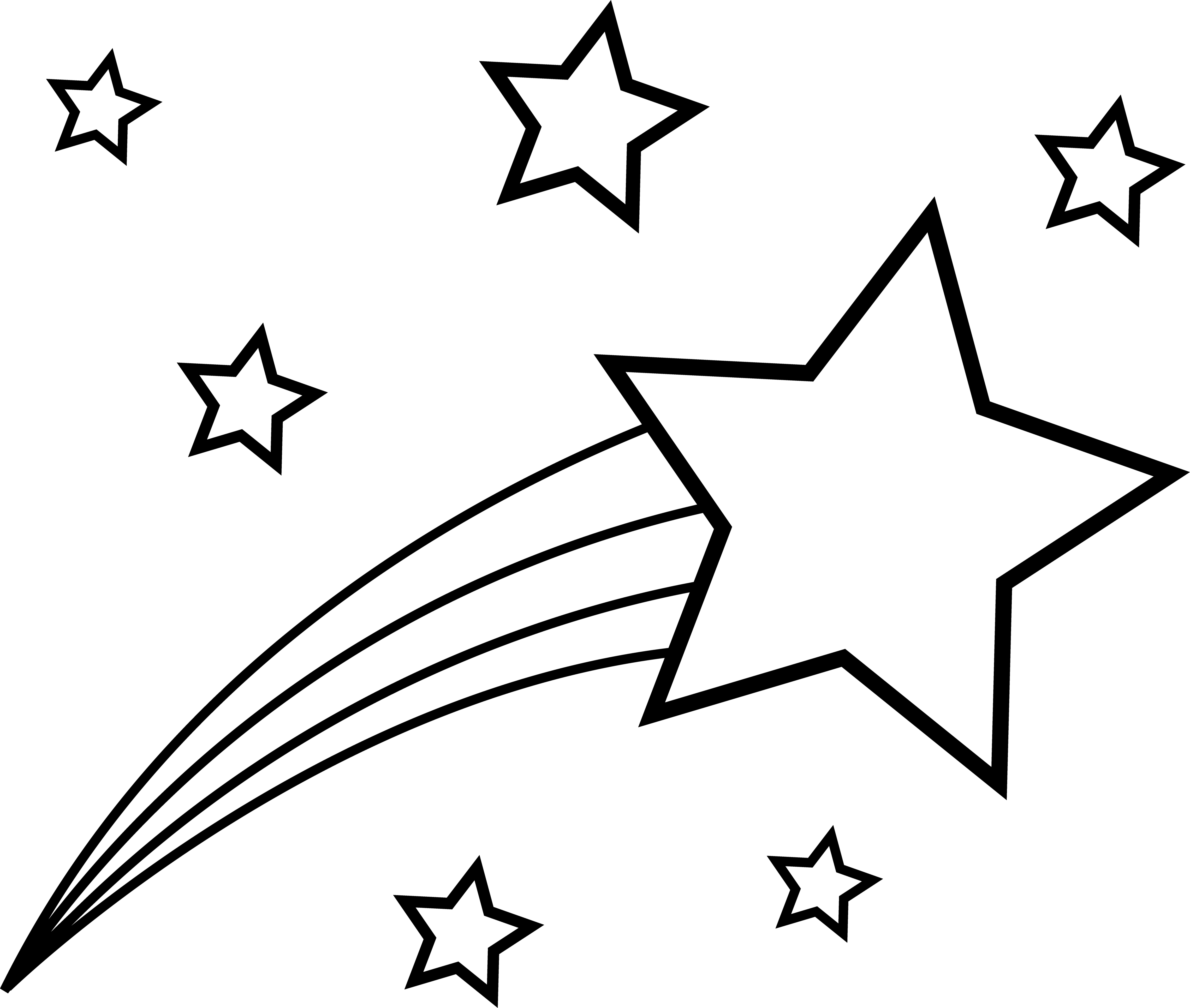 Stars outline clipart