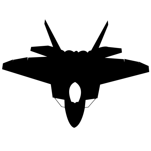 FIGHTER JET SILHOUETTE (Decal Decor) Fighter Jet Wall Decals ...