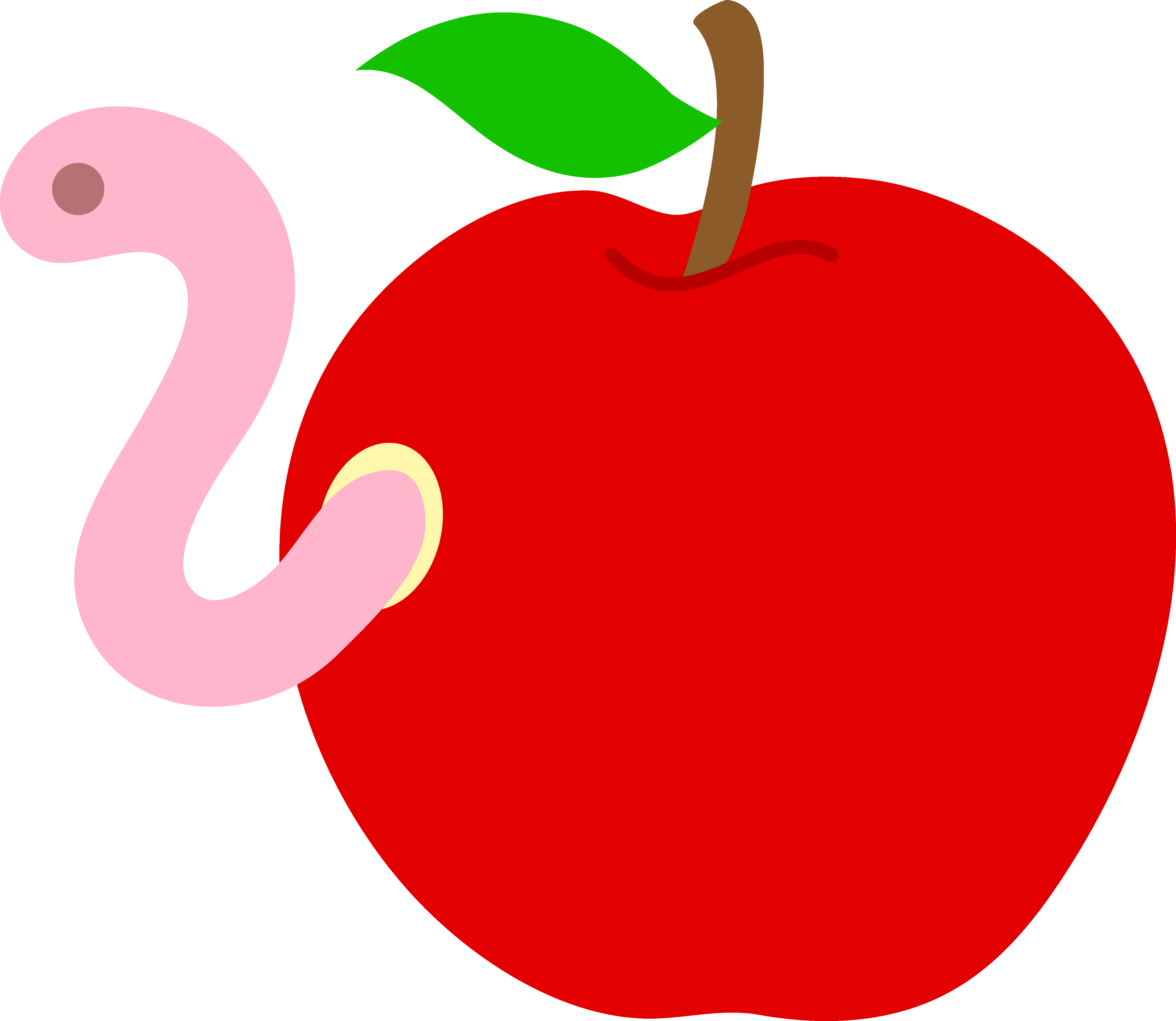 Clipart apple worm