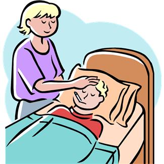 Sick people working clipart