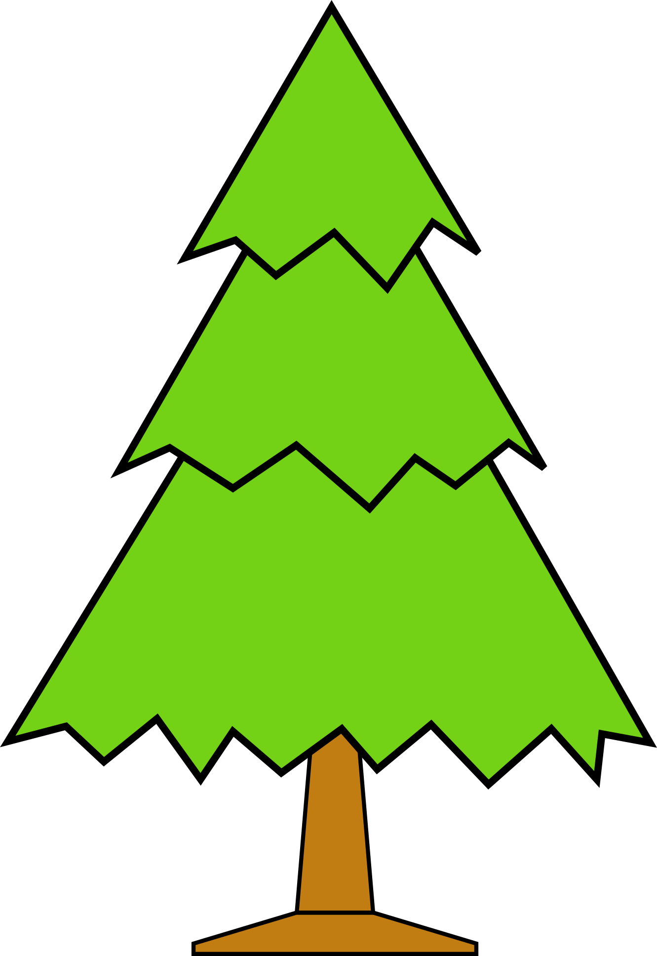happy cute cartoon christmas tree