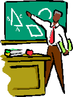 Teacher is teaching clipart