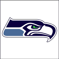 Seahawks logo clipart black and white