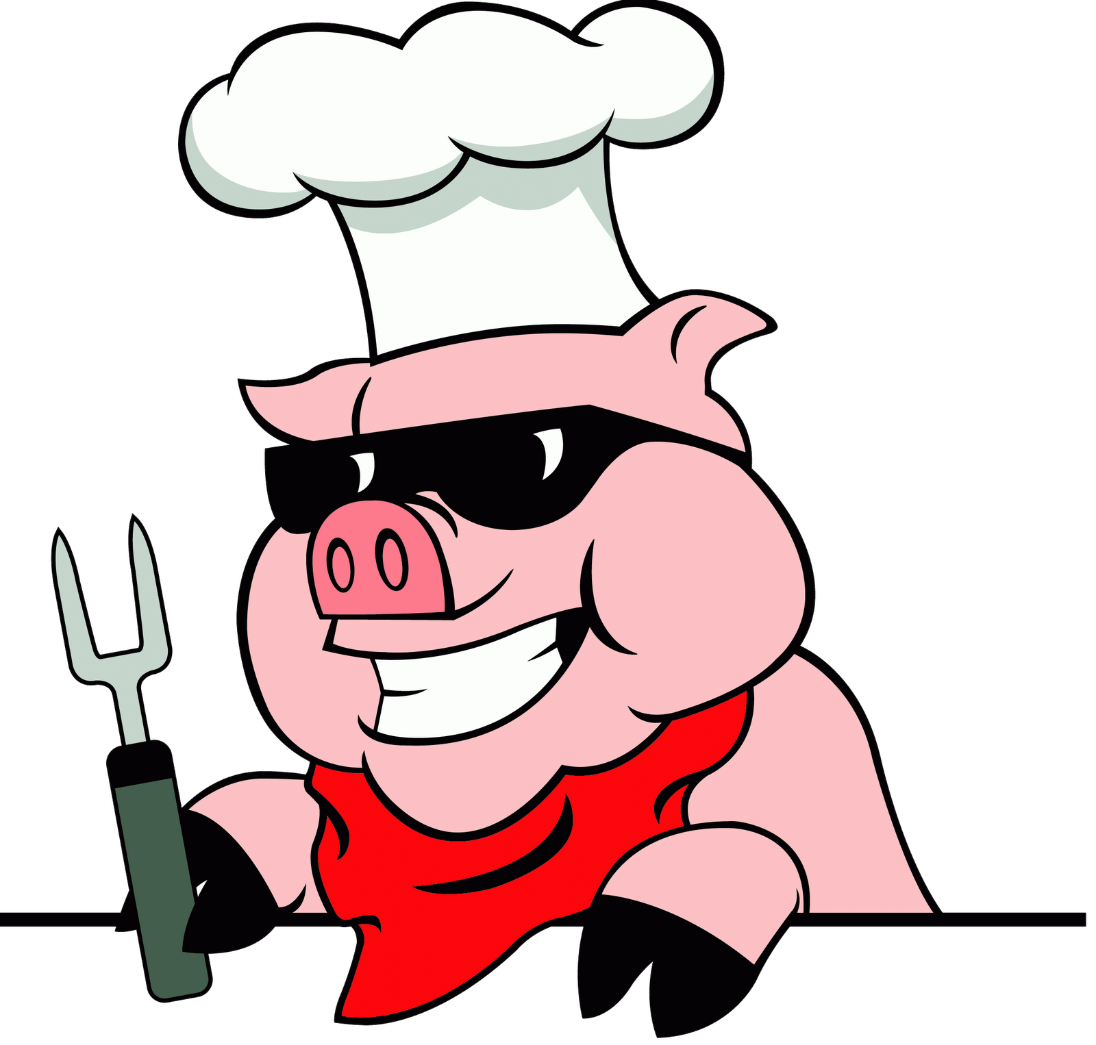 Pig bbq clipart