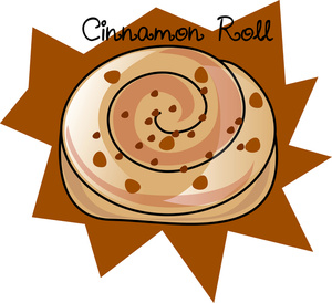 Cinnamon Roll Cartoon Clipart