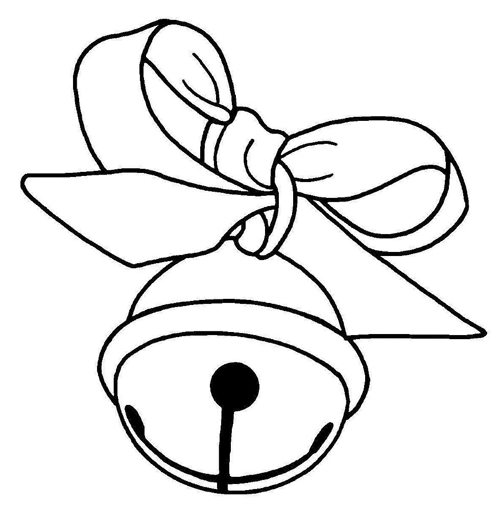 Jingle bell clipart black and white