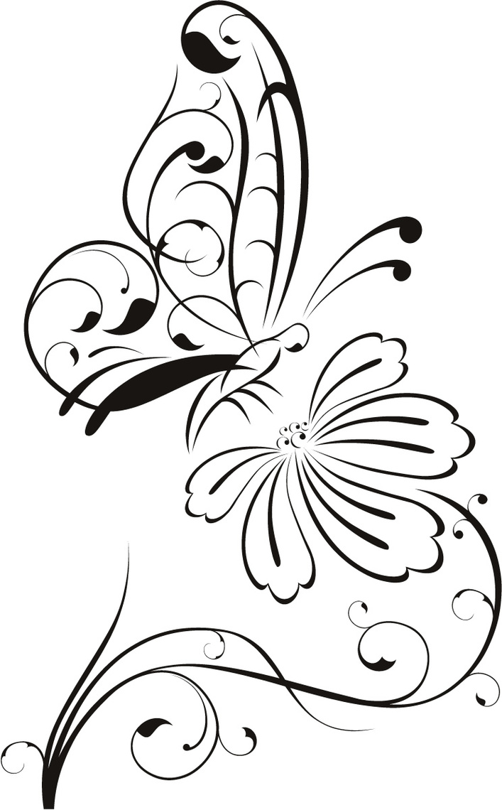 Flower Outline Drawing Clipart - Free to use Clip Art Resource
