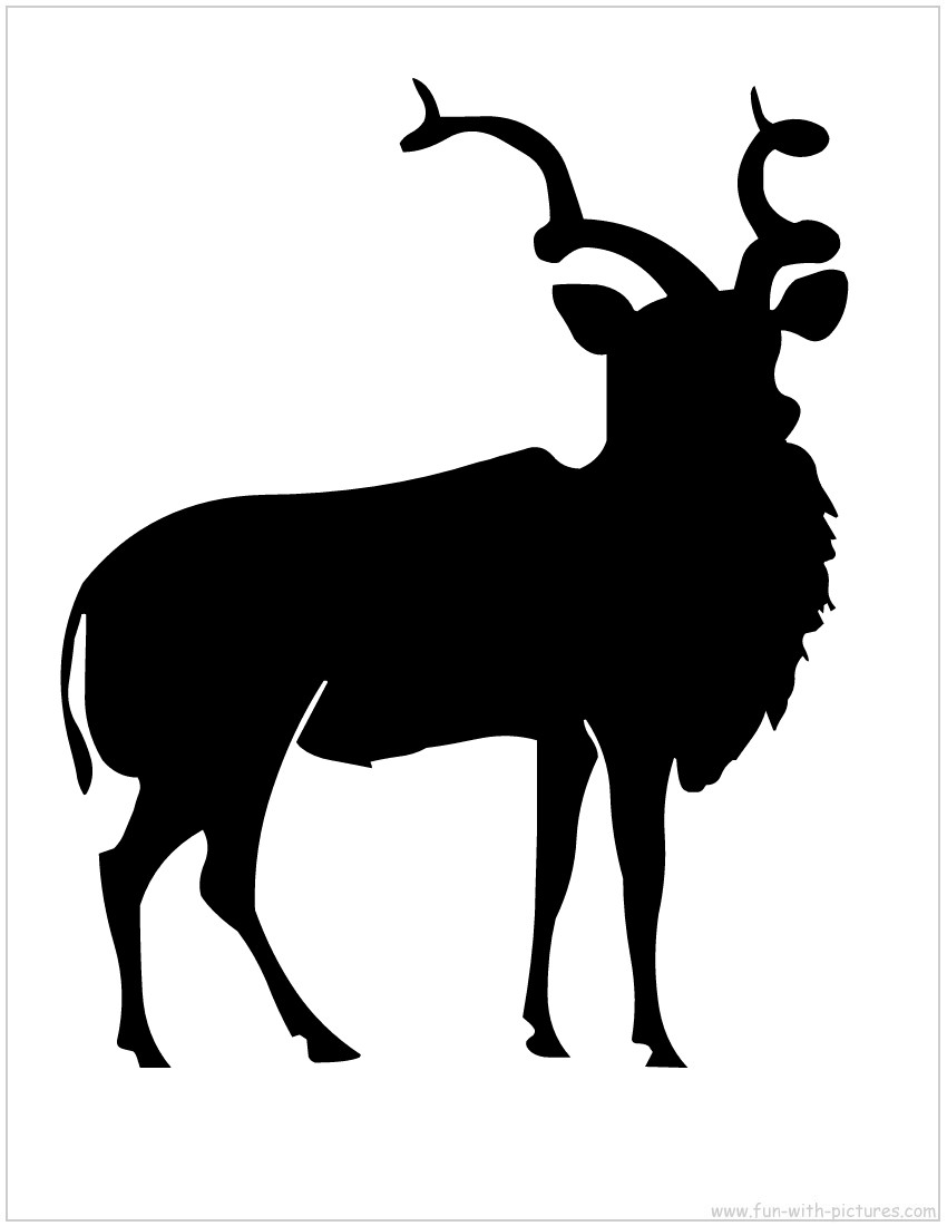 African Animal Silhouette Clipart