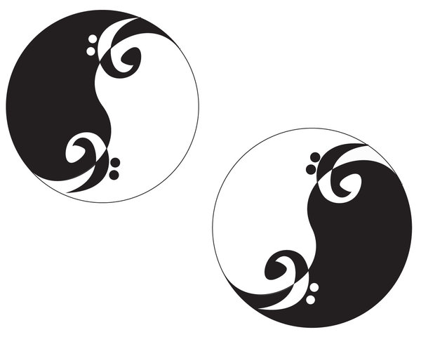 DeviantArt: More Like Bass Clef Ying Yang by fonecordbandit56