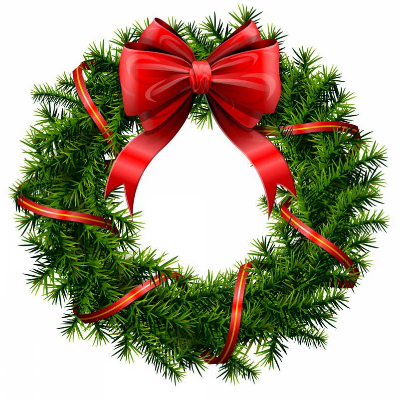 christmas wreath illustration free download