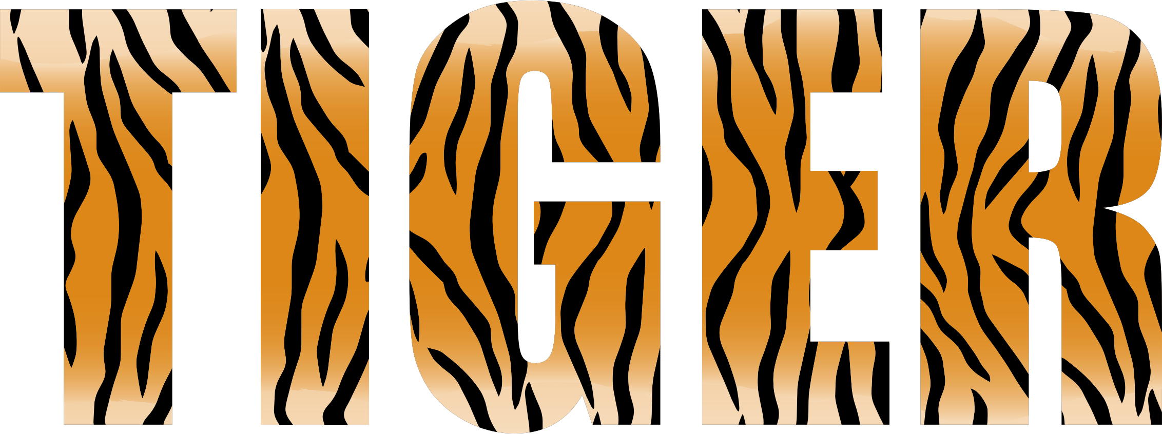 Clipart - Tiger Typography