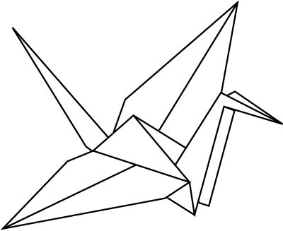 Paper Crane Sketch - ClipArt Best