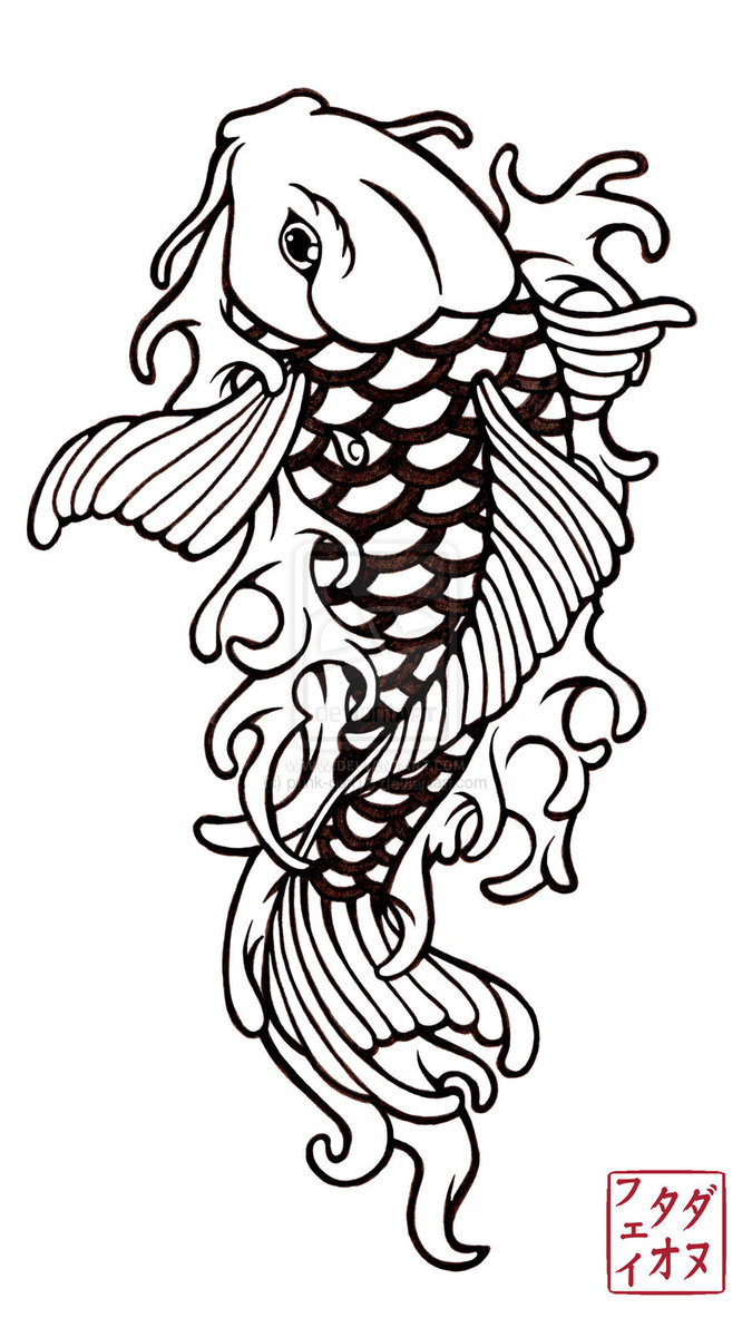 Black n Grey Koi Fish Tattoo Picture: Real Photo, Pictures, Images ...